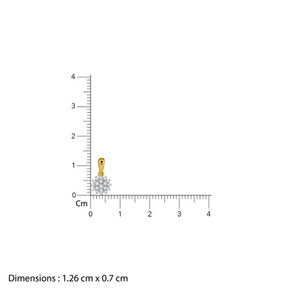 Gold Celestial Flower Lab Grown Diamond Pendant