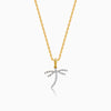 Gold Aurora Dragonfly Lab Grown Diamond Pendant