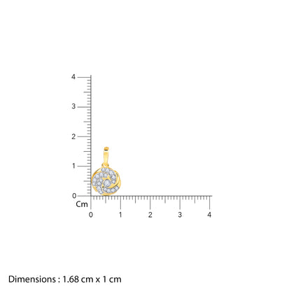 Gold Twirl Lab Grown Diamond Pendant