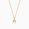 Gold Lustre Waves Lab Grown Diamond Pendant