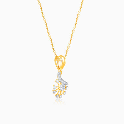 Gold Aurora's Glow Diamond Pendant