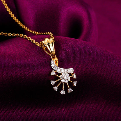 Gold Aurora's Glow Diamond Pendant