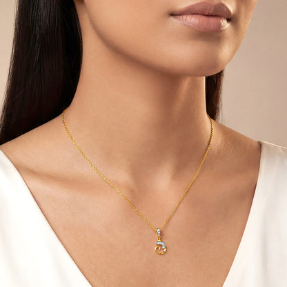Gold Chaturbhuj Glow Lab Grown Diamond Pendant