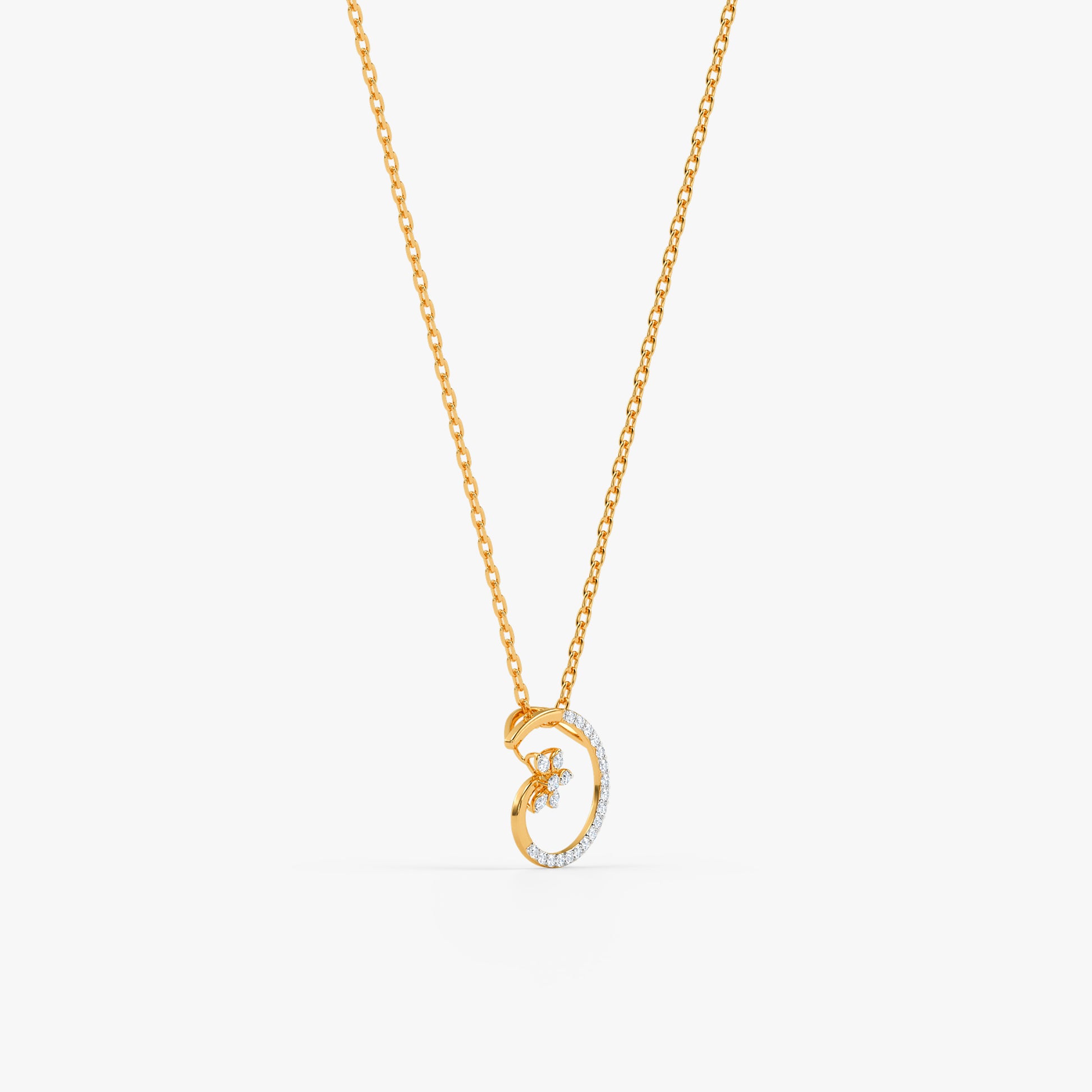 Gold Celestial Orbit Lab Grown Diamond Pendant