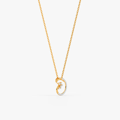 Gold Celestial Orbit Lab Grown Diamond Pendant