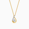 Gold Pear Within Lab Grown Diamond Pendant