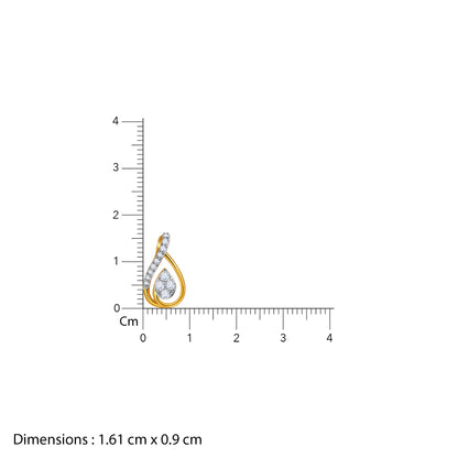 Gold Pear Within Lab Grown Diamond Pendant
