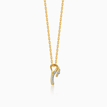 Gold Oval Aura Lab Grown Diamond Pendant
