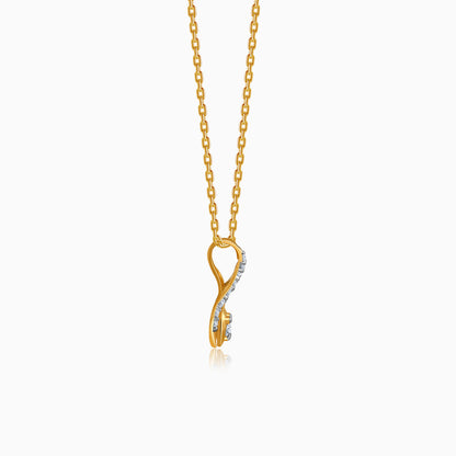 Gold Crocus Love Lab Grown Diamond Pendant
