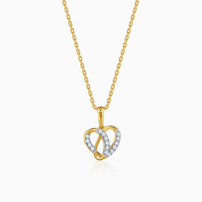 Gold Glowing Love Lab Grown Diamond Pendant