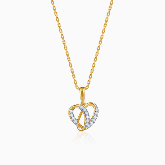 Gold Glowing Love Lab Grown Diamond Pendant