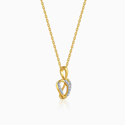 Gold Glowing Love Lab Grown Diamond Pendant