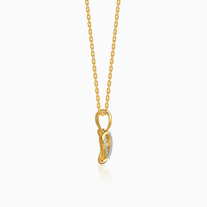 Gold Glowing Love Lab Grown Diamond Pendant