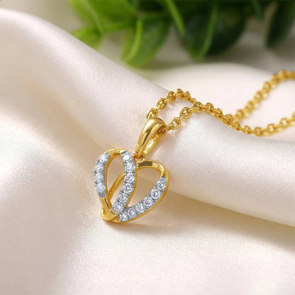 Gold Glowing Love Lab Grown Diamond Pendant
