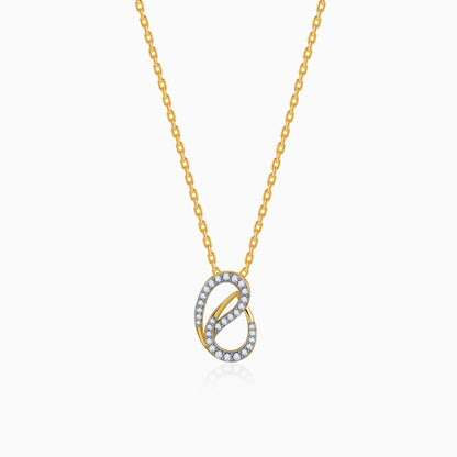 Gold Intertwined Grace Lab Grown Diamond Pendant