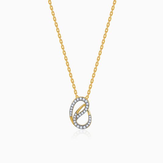 Gold Intertwined Grace Lab Grown Diamond Pendant