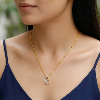 Gold Intertwined Grace Lab Grown Diamond Pendant