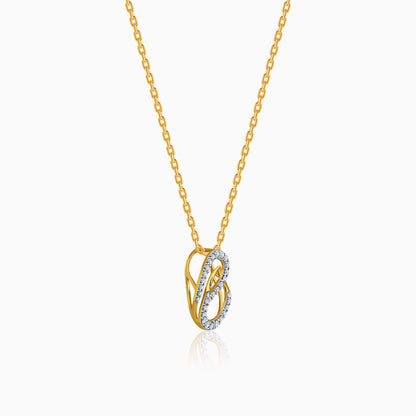 Gold Intertwined Grace Lab Grown Diamond Pendant