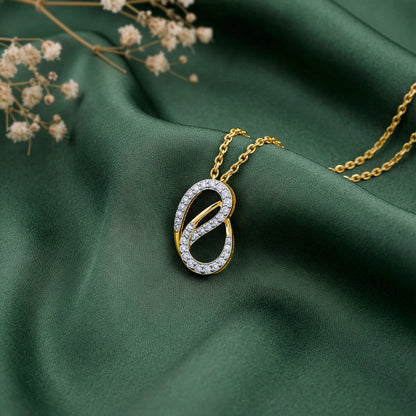 Gold Intertwined Grace Lab Grown Diamond Pendant