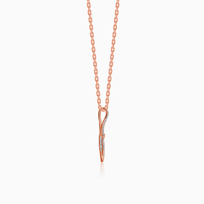 Rose Gold Heartline Infinity Lab Grown Diamond Pendant