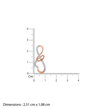 Rose Gold Heartline Infinity Lab Grown Diamond Pendant