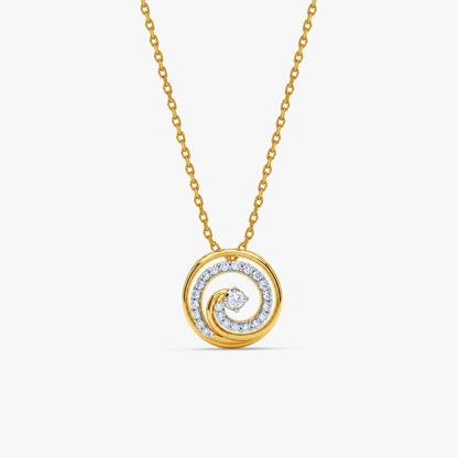 Gold Virelle Spiral Lab Grown Diamond Pendant