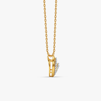 Gold Virelle Spiral Lab Grown Diamond Pendant