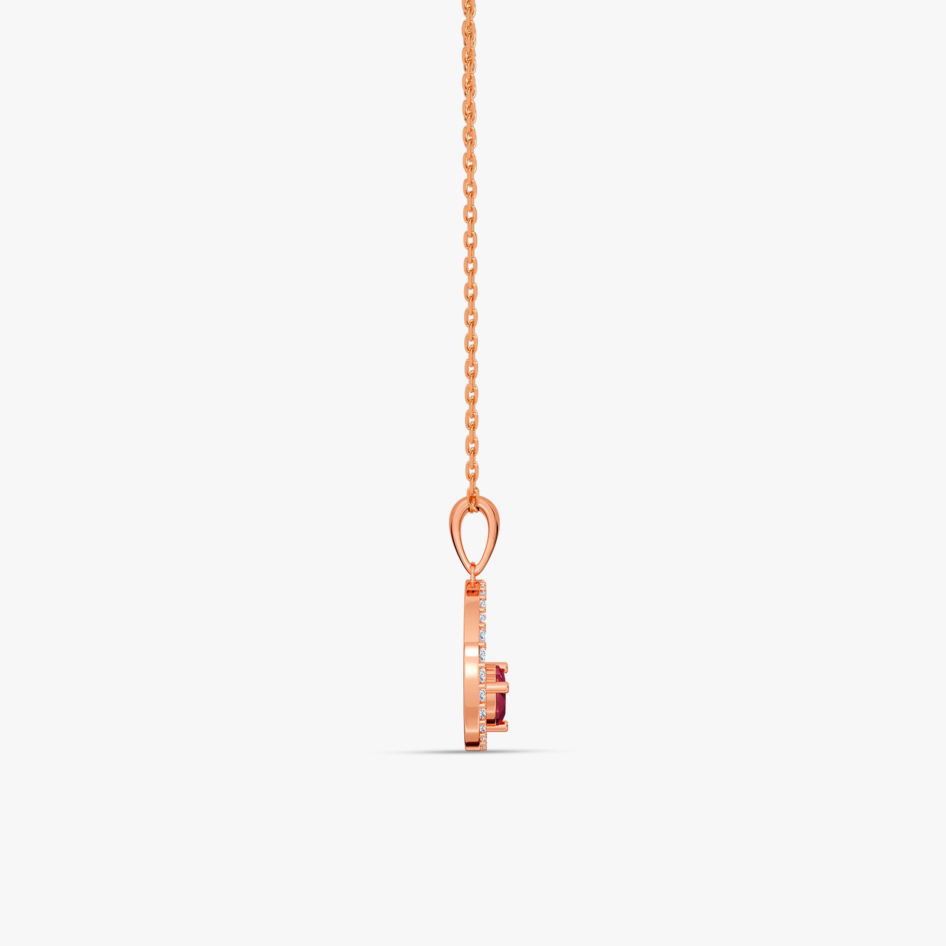 Rose Gold Scarlet Moon Lab Grown Diamond Pendant