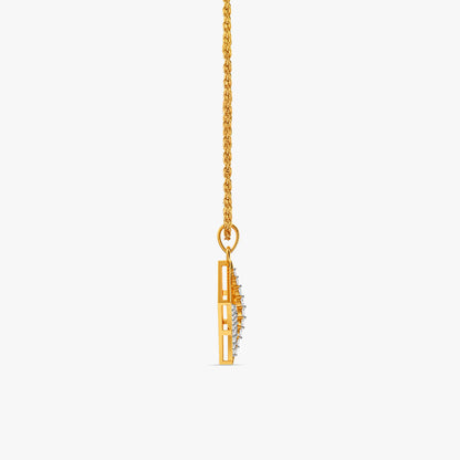 Gold Prism Veil Lab Grown Diamond Pendant