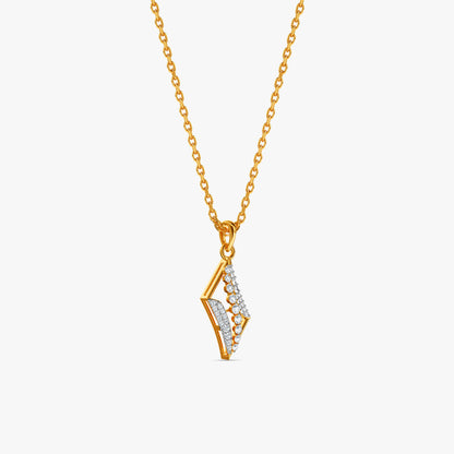 Gold Prism Veil Lab Grown Diamond Pendant