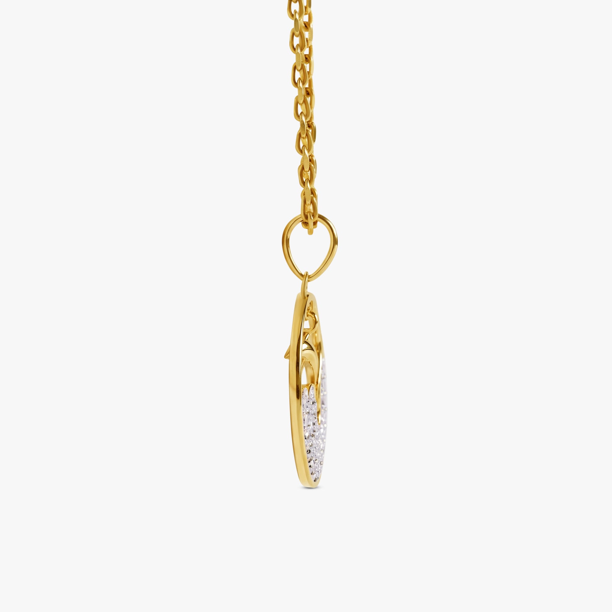 Gold Tidebound Muse Lab Grown Diamond Pendant