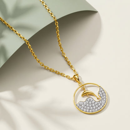 Gold Tidebound Muse Lab Grown Diamond Pendant