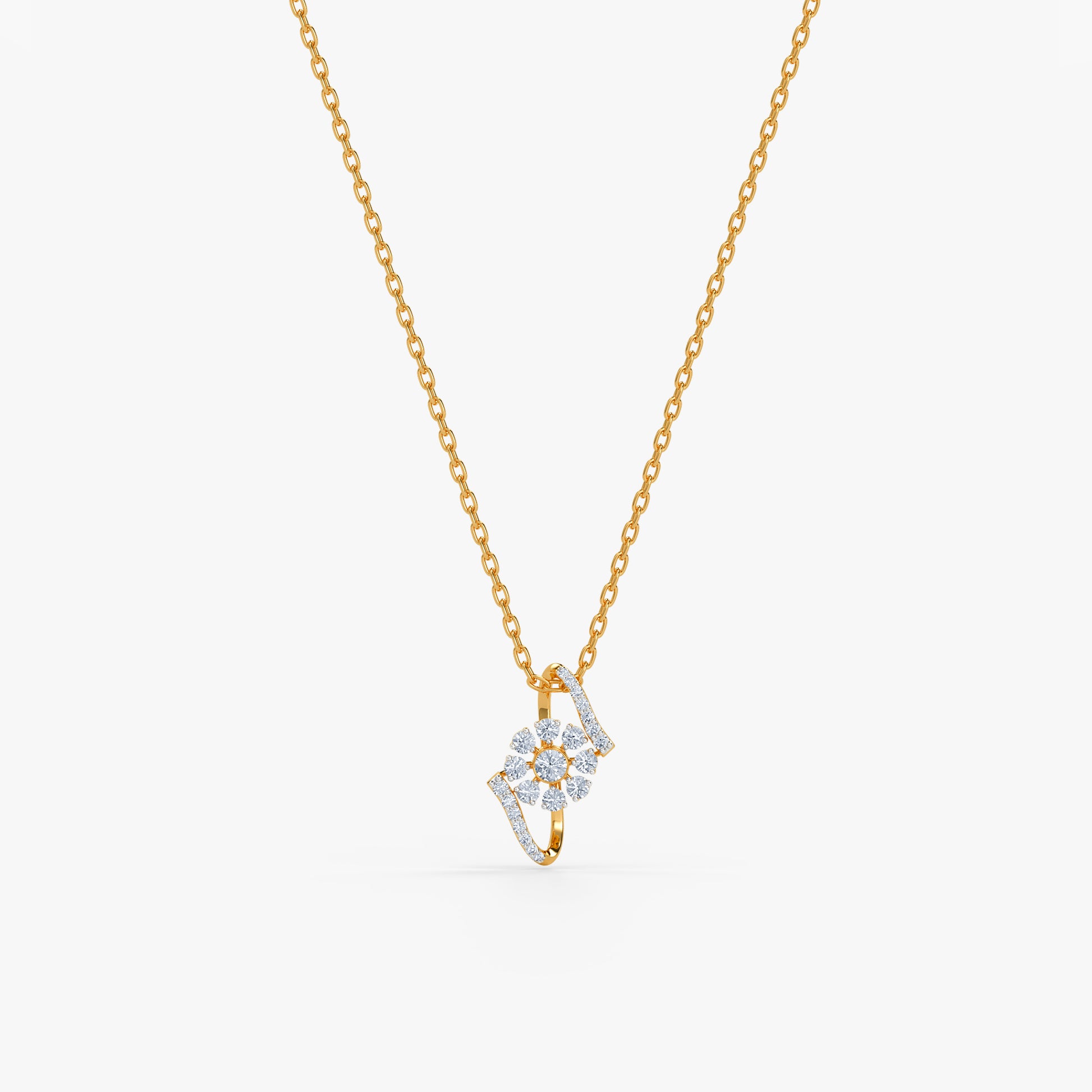 Gold Starwoven Grace Lab Grown Diamond Pendant