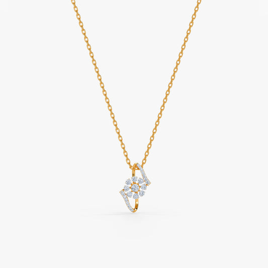 Gold Starwoven Grace Lab Grown Diamond Pendant
