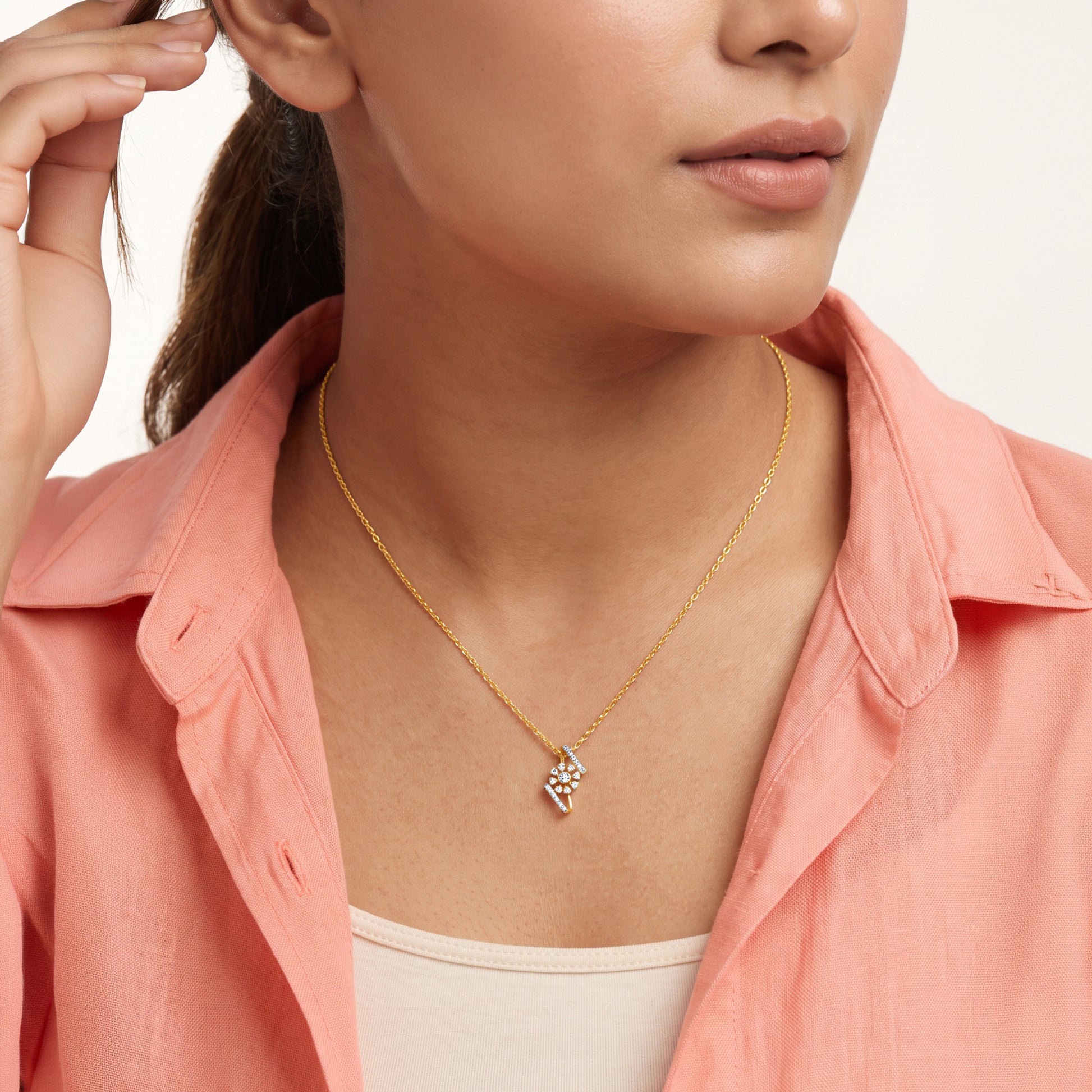 Gold Starwoven Grace Lab Grown Diamond Pendant