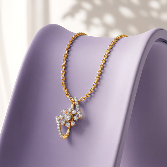Gold Starwoven Grace Lab Grown Diamond Pendant