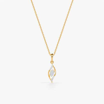 Gold Marquise Drift Lab Grown Diamond Pendant