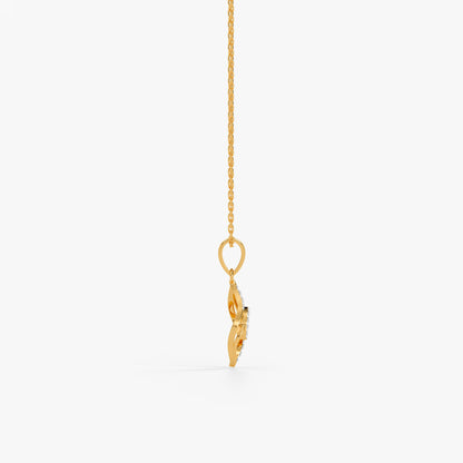 Gold Marquise Drift Lab Grown Diamond Pendant
