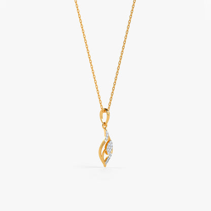 Gold Marquise Drift Lab Grown Diamond Pendant
