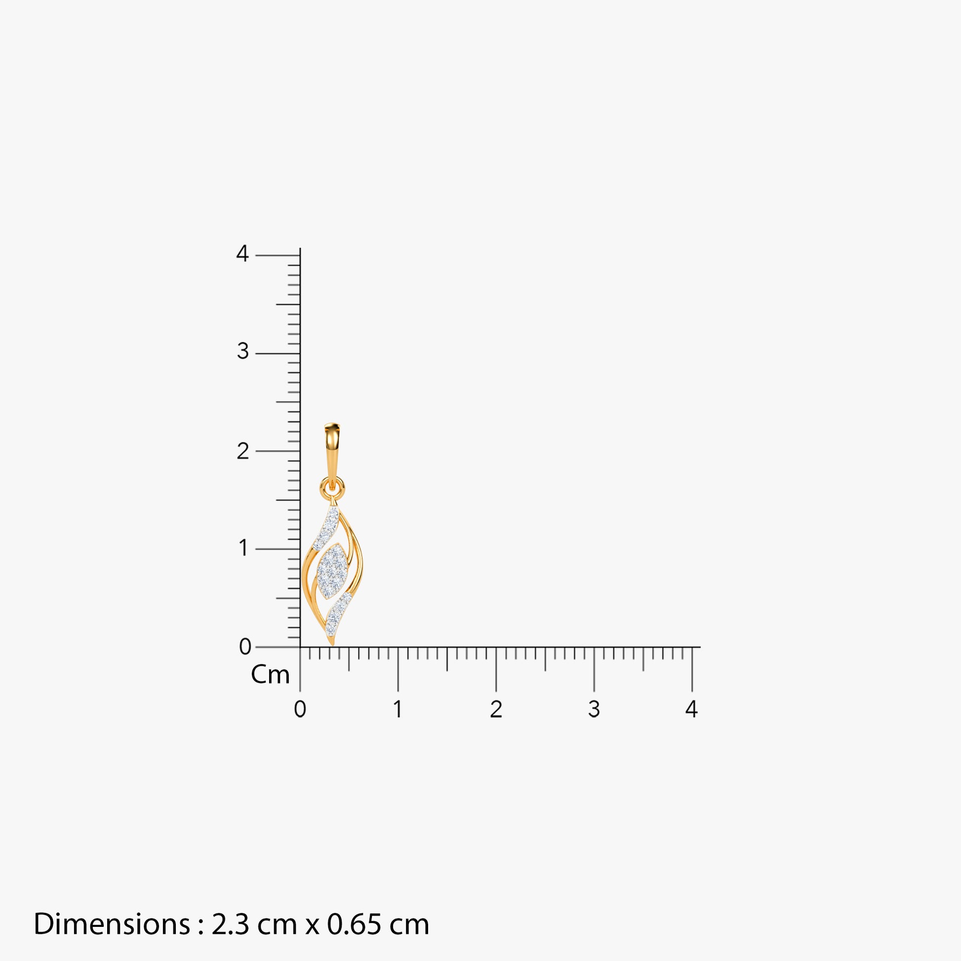Gold Marquise Drift Lab Grown Diamond Pendant