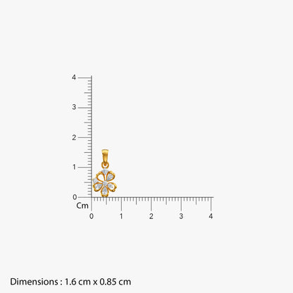 Gold Petaline Poise Lab Grown Diamond Pendant