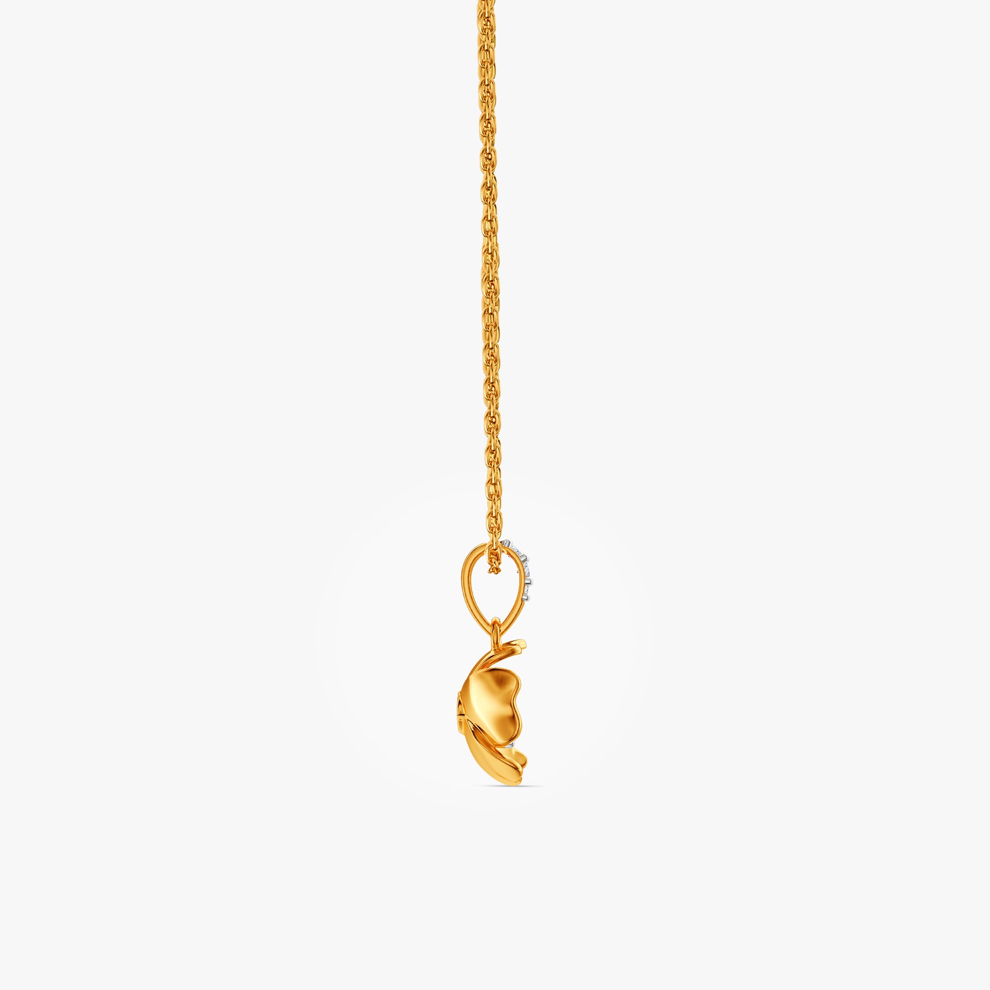 Gold Aureate Twist Lab Grown Diamond Pendant