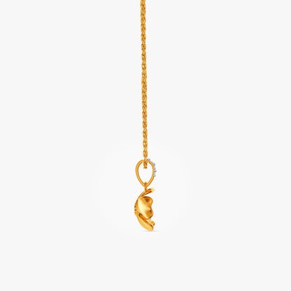 Gold Aureate Twist Lab Grown Diamond Pendant