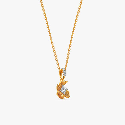 Gold Aureate Twist Lab Grown Diamond Pendant