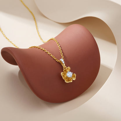 Gold Aureate Twist Lab Grown Diamond Pendant