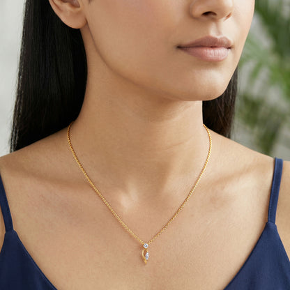 Gold Aurex Muse Lab Grown Diamond Pendant