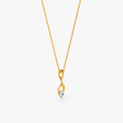 Gold Marquise Flame Lab Grown Diamond Pendant