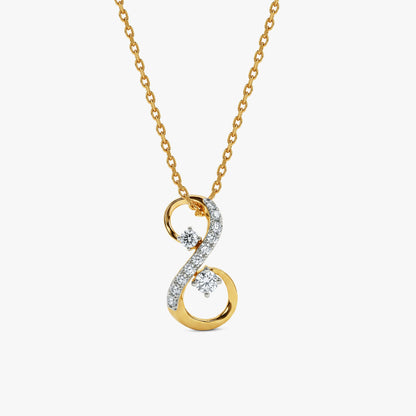 Gold Infinity Grace Lab Grown Diamond Pendant