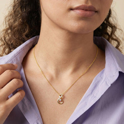 Gold Infinity Grace Lab Grown Diamond Pendant