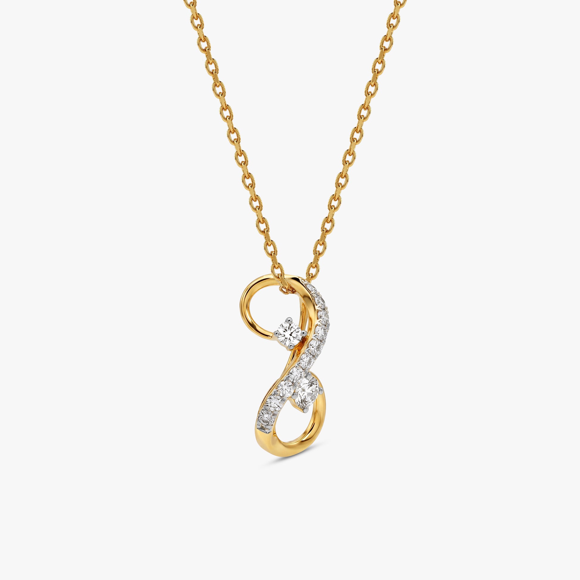 Gold Infinity Grace Lab Grown Diamond Pendant